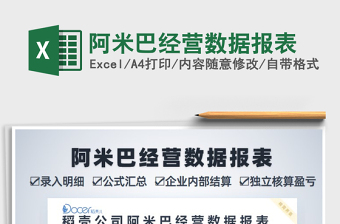 2024年阿米巴经营数据报表