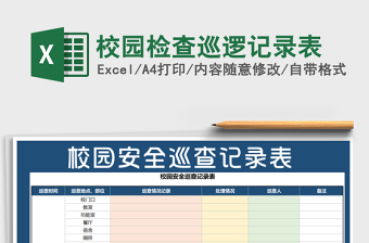 2025年校园检查巡逻记录表