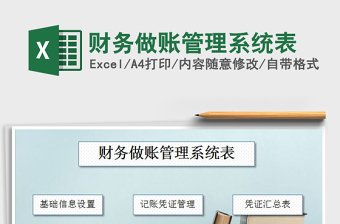 2025年财务做账管理系统表