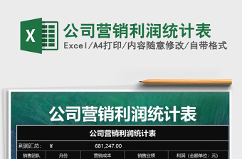 2025年公司营销利润统计表