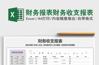 2024年财务报表财务收支报表免费下载