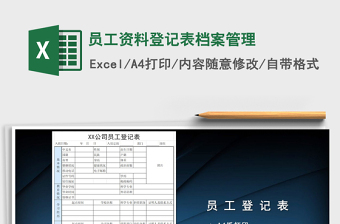 2025年员工资料登记表档案管理