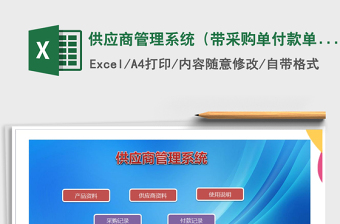 2024年供应商管理系统（带采购单付款单）