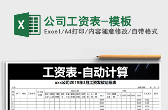 2025年公司工资表-模板