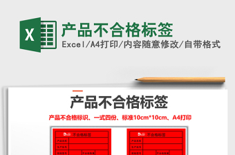2025年产品不合格标签