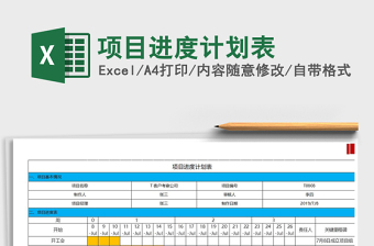 项目进度计划表