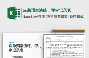 2024年应急预案演练、评审记录表