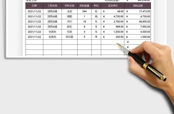 2025年建筑行业材料消耗明细表