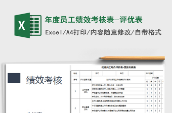 2025绩效excel表格考核大全