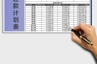 2024年贷款还款计划表免费下载