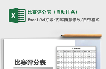 2025年比赛评分表（自动排名）