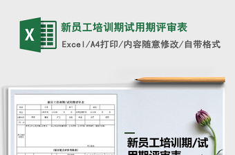 2025年新员工培训期试用期评审表