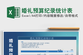 2025年婚礼预算纪录统计表