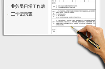 2025年业务员日常工作记录表