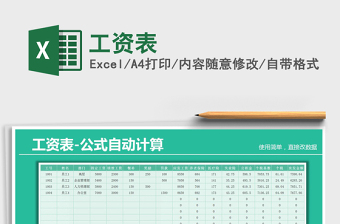 2024年工资表免费下载