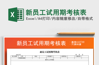 2025年新员工试用期考核表