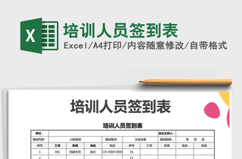 2025年培训人员签到表免费下载