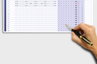 2025年考勤统计表(公式计算)免费下载