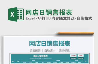 2025年网店日销售报表