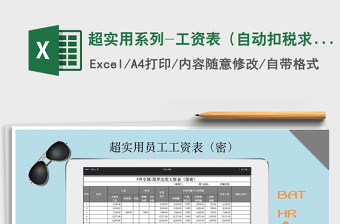 2025年超实用系列-工资表（自动扣税求和计算）免费下载