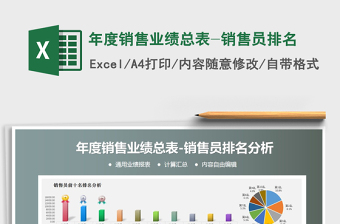 年度销售业绩总表-销售员排名