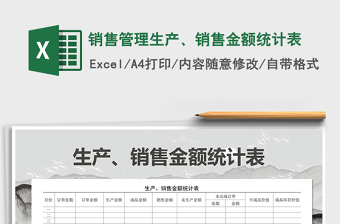2025年销售管理生产、销售金额统计表