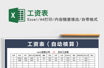 2024年工资表免费下载