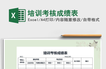 2025年培训考核成绩表免费下载