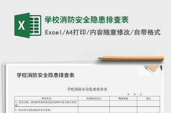 2024年学校消防安全隐患排查表