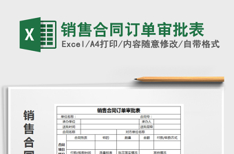 2025年销售合同订单审批表