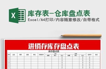 2025年库存表-仓库盘点表免费下载