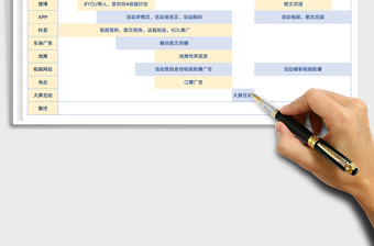 2024年活动宣传策划执行表免费下载