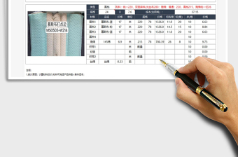 2025年布料产品成本核算表