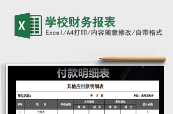 2024学校财务excel表格技能大全