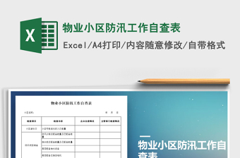2024年物业小区防汛工作自查表