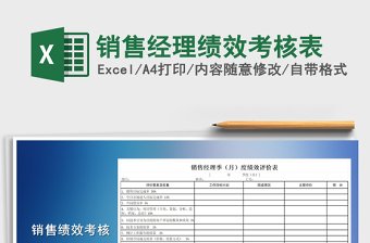 2025年销售经理绩效考核表