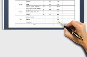 2024年活动经费预算表excel表格