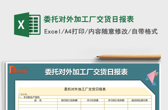 2025年委托对外加工厂交货日报表