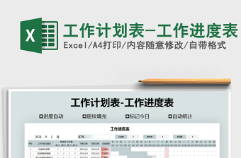 2025年工作计划表-工作进度表