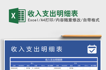 2024年收入支出明细表