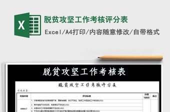 2025年脱贫攻坚工作考核评分表免费下载