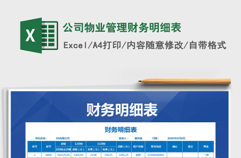 2025年公司物业管理财务明细表