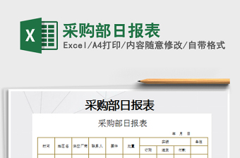 2025年采购部日报表免费下载