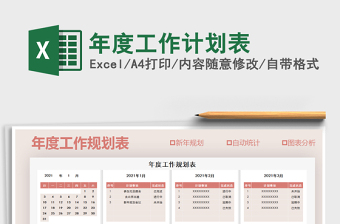 2024年年度工作计划表