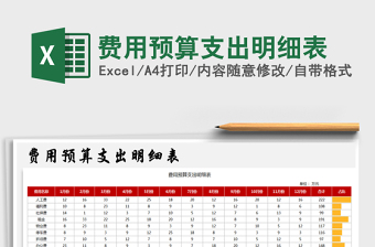 2025年费用预算支出明细表