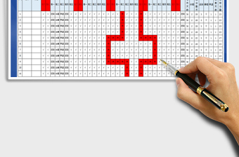 2024年考勤表-出勤天数独特计算