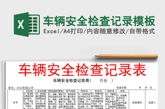 2025年车辆安全检查记录模板