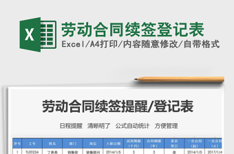 2025年劳动合同续签登记表