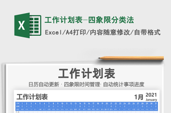 2025年工作计划表-四象限分类法