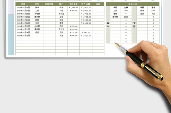 2025年日常理财出纳收支表